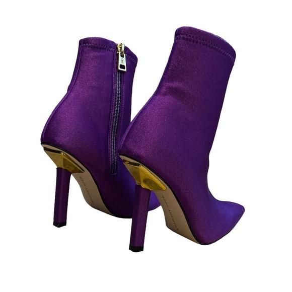 Good American Neoprene Ankle Boots Size 4 Purple NWOB - Picture 3 of 6